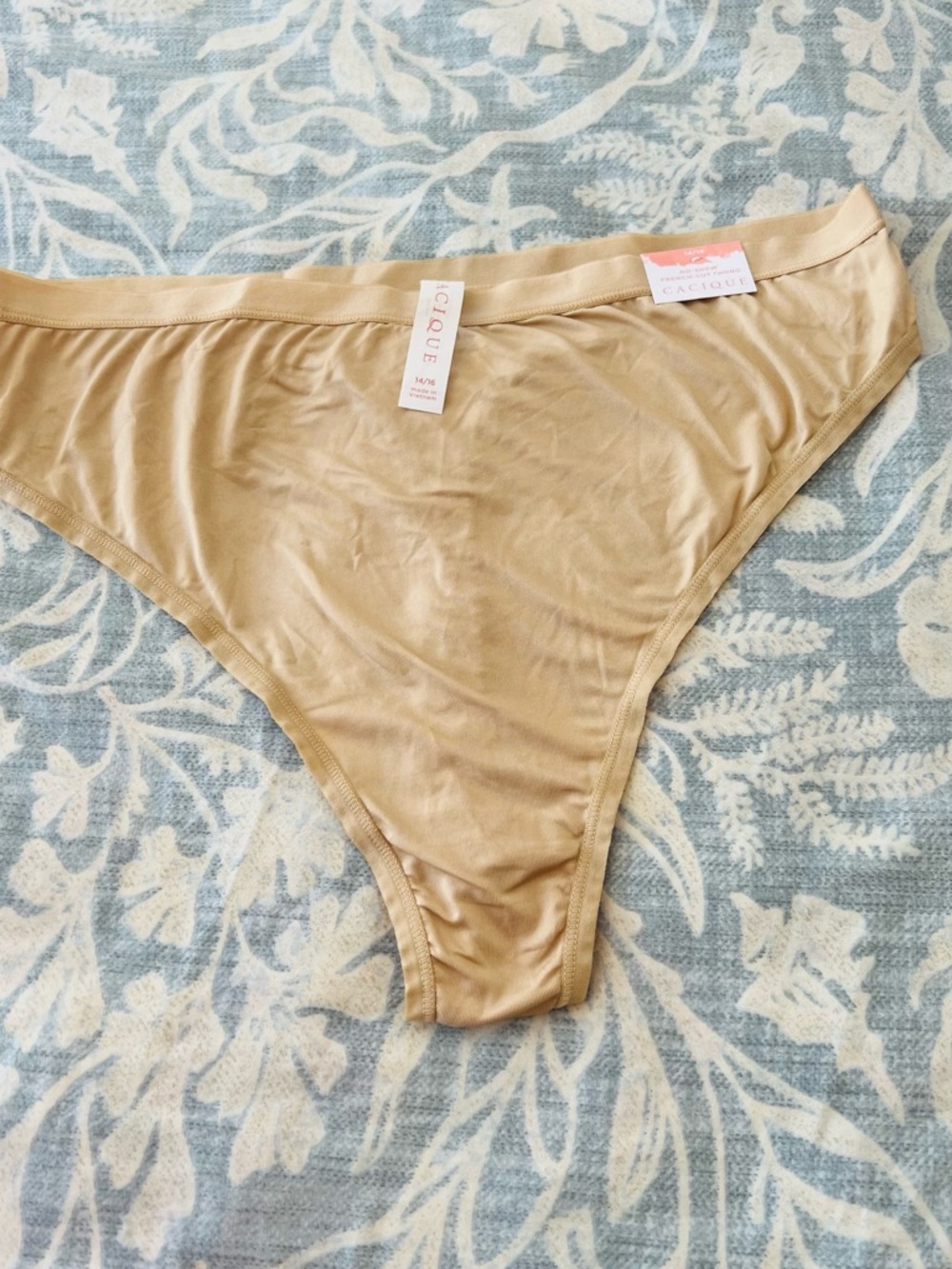 New Cacique Smooth High-Cut underwear Brief in Nude Tan size 14-16